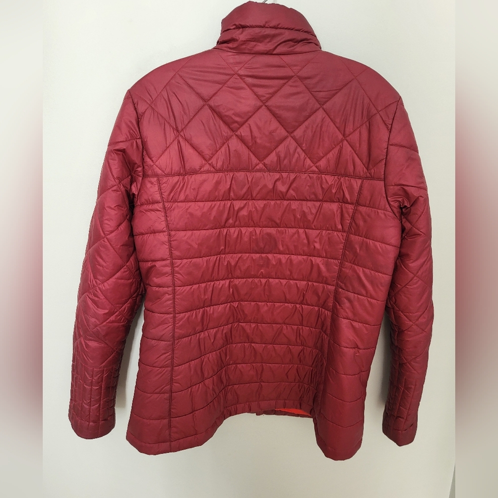 Patagonia Women Radalie Jacket  Zip Insulated Maroon Red Quilted Puffer Large - Picture 7 of 12